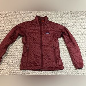 Patagonia Nano puff jacket- small, cranberry